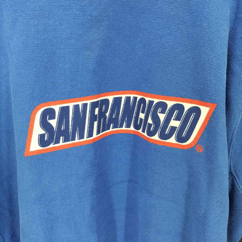 バーンズ Barns San Francisco プリント リバースィーブ 型 プルオーバー スウェット メンズ import:M