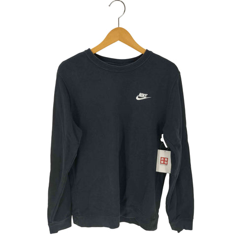 ナイキ NIKE 18AW CLUB FRENCH TERRY CREW クラブ フレンチテリー クルーネック スウェット トレーナー ワンポイント スゥッシュ 刺繍 メンズ import:M