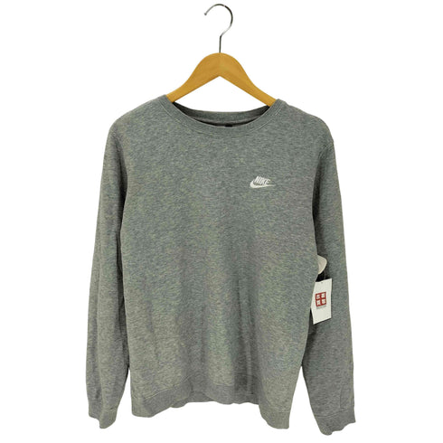 ナイキ NIKE 18AW CLUB FRENCH TERRY CREW クラブ フレンチテリー クルーネック スウェット トレーナー ワンポイント スゥッシュ 刺繍 メンズ import:M