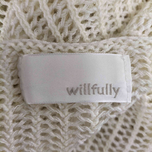 ウィルフリー willfully アクリル メッシュ ニット レディース FREE