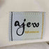 エジュー ajew バンブーハンドル レザーキャンバスハンドバッグ レディース