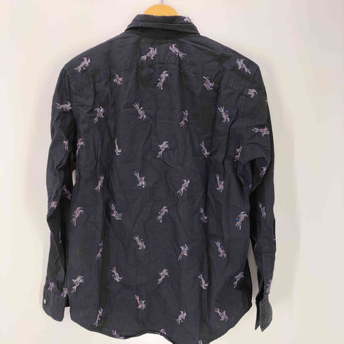 キャサリンハムネットロンドン KATHARINE HAMNETT LONDON 鳥刺繍 ロングスリーブシャツ メンズ M