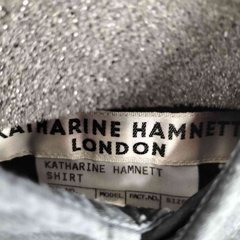キャサリンハムネットロンドン KATHARINE HAMNETT LONDON 鳥刺繍 ロングスリーブシャツ メンズ M