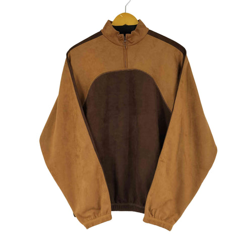 サスクワァッチファブリックス SASQUATCHfabrix. FAUX SUEDE MOCKNECK HALF ZIP メンズ JPN:L