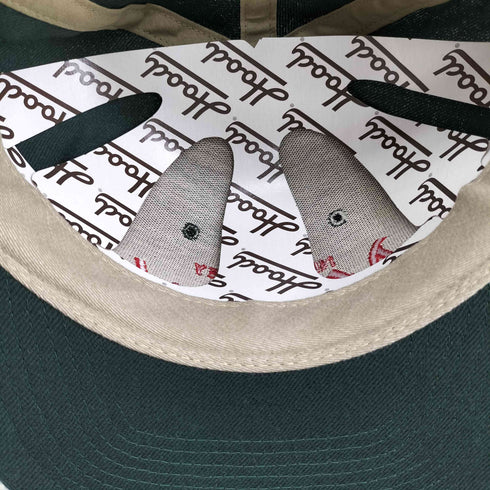 HOOD HAT 刺繍 6パネルキャップ メンズ