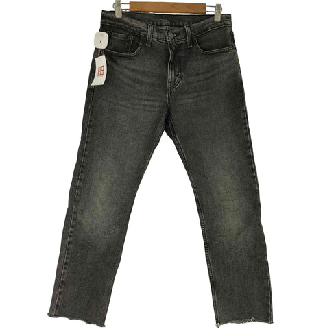 リーバイス Levis 502 レギュラー テーパード 先染め ブラック デニム メンズ 30×32