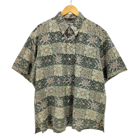 レインスプーナー Reyn Spooner 90S 水着タグ 総柄 スプーナークロス ボタンダウン シャツ メンズ
