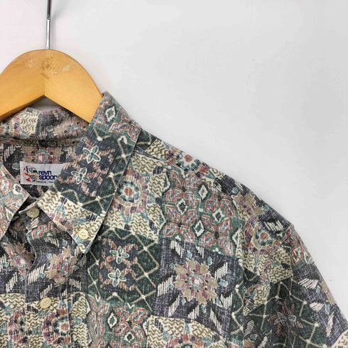 レインスプーナー Reyn Spooner 90S 水着タグ 総柄 スプーナークロス ボタンダウン シャツ メンズ