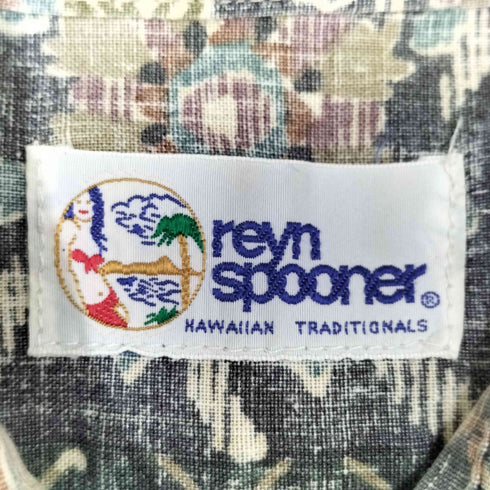 レインスプーナー Reyn Spooner 90S 水着タグ 総柄 スプーナークロス ボタンダウン シャツ メンズ