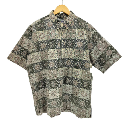 レインスプーナー Reyn Spooner 90S 水着タグ 総柄 スプーナークロス ボタンダウン プルオーバー シャツ メンズ