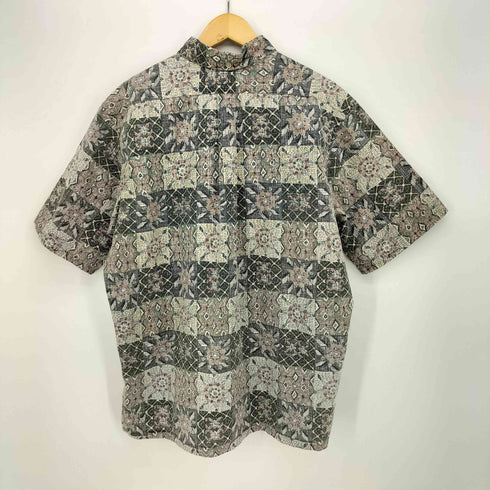 レインスプーナー Reyn Spooner 90S 水着タグ 総柄 スプーナークロス ボタンダウン プルオーバー シャツ メンズ