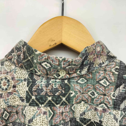 レインスプーナー Reyn Spooner 90S 水着タグ 総柄 スプーナークロス ボタンダウン プルオーバー シャツ メンズ