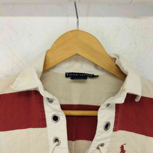 ラルフローレン RALPH LAUREN ポニー刺繍 レースアップポロシャツ レディース JPN:XS