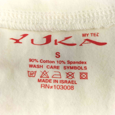YUKA バックロゴ刺繍 UネックTシャツ レディース JPN:S