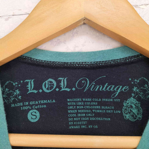 L.O.L フロントプリントリンガーTシャツ Y2K レディース JPN:S