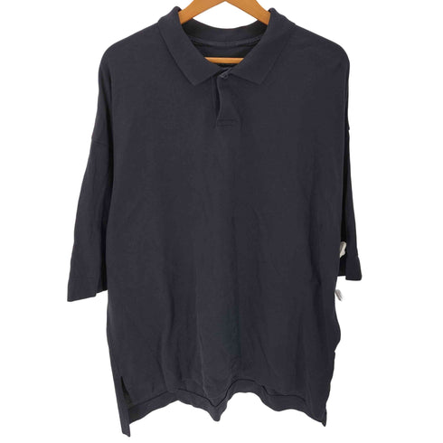 ムジラボ MUJI labo 洗いざらし 鹿の子 ドロップショルダー ポロシャツ メンズ L-XL