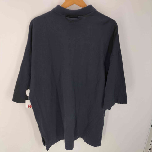 ムジラボ MUJI labo 洗いざらし 鹿の子 ドロップショルダー ポロシャツ メンズ L-XL