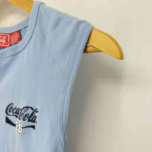 コカコーラ Coca-Cola 企業ロゴ刺繍 スキッパー タンクトップ レディース JPN:S