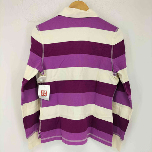 トミーヒルフィガー TOMMY HILFIGER 00S Y2K ロゴ刺繍 エルボーパッチ ボーダーラガーシャツ レディース JPN:M