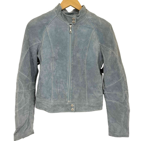 ウィルソン Wilsons Leather MAXIMA 短丈 ヌバック シングルライダースジャケット レディース JPN:S