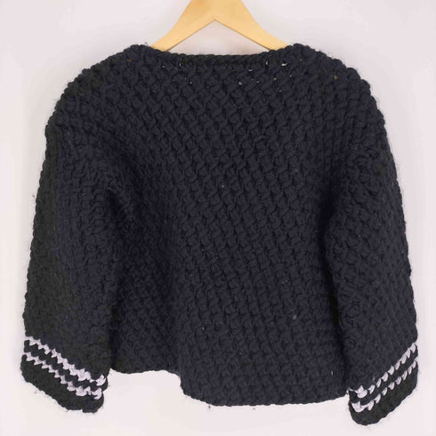 WOOL AND THE GANG CRAZY SEXY WOOL HANDO KNITTED ハンドメイド ウール 袖ライン デザイン クロップド ニット カーディガン レディース