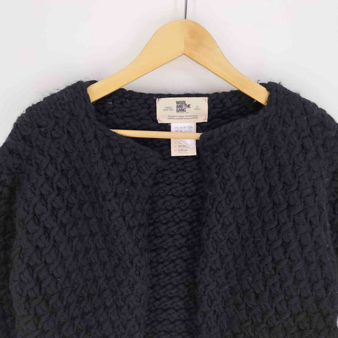 WOOL AND THE GANG CRAZY SEXY WOOL HANDO KNITTED ハンドメイド ウール 袖ライン デザイン クロップド ニット カーディガン レディース