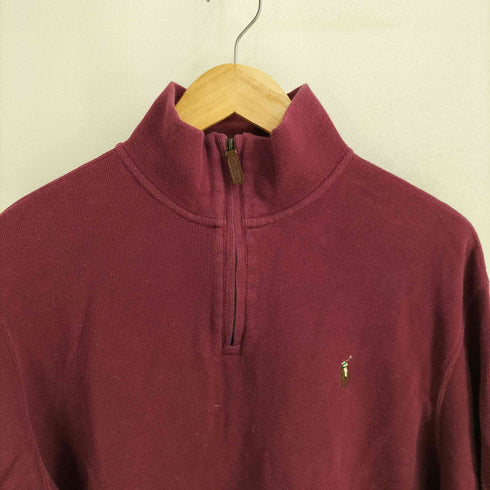 ポロラルフローレン POLO RALPH LAUREN ポニー刺繍 ハーフジップ スウェット メンズ import:M