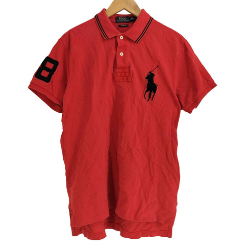 ポロラルフローレン POLO RALPH LAUREN CUSTOM FIT ビッグポニー ナンバリングワッペン S/S ポロシャツ メンズ import:M