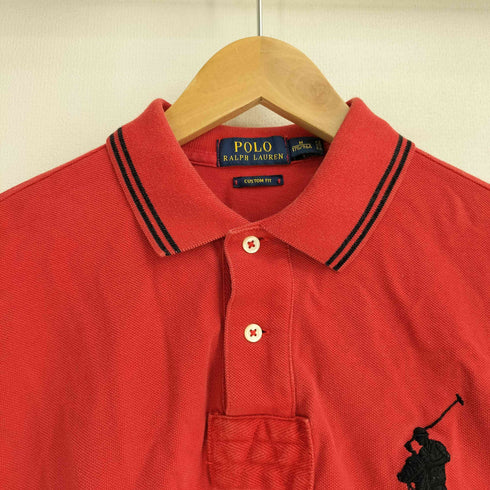 ポロラルフローレン POLO RALPH LAUREN CUSTOM FIT ビッグポニー ナンバリングワッペン S/S ポロシャツ メンズ import:M