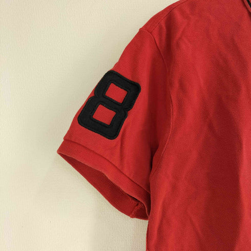 ポロラルフローレン POLO RALPH LAUREN CUSTOM FIT ビッグポニー ナンバリングワッペン S/S ポロシャツ メンズ import:M