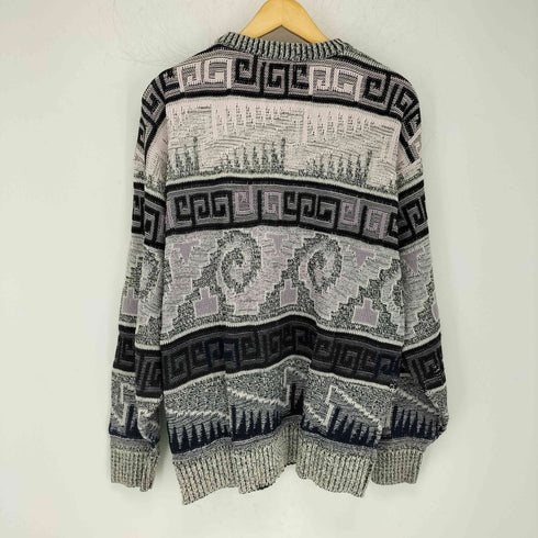 ellis lsland USA製 総柄コットンニット メンズ JPN:XL