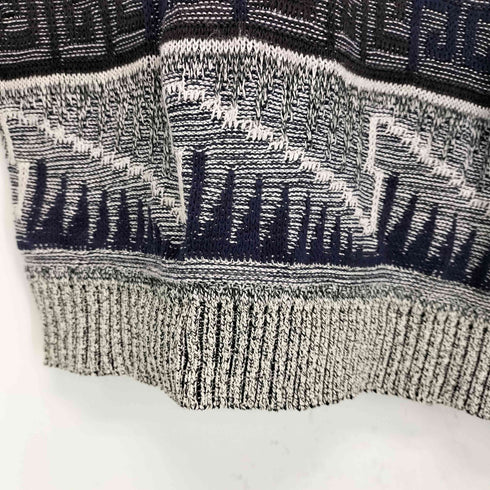 ellis lsland USA製 総柄コットンニット メンズ JPN:XL