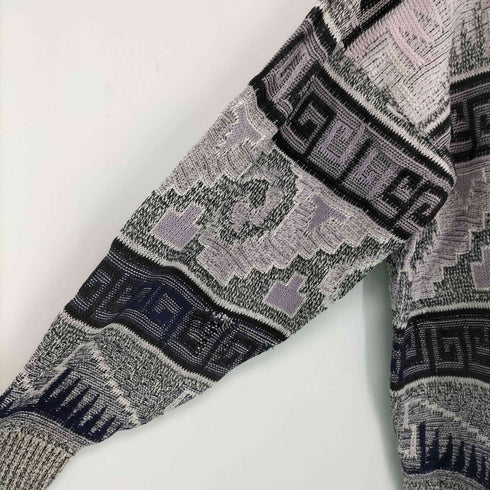 ellis lsland USA製 総柄コットンニット メンズ JPN:XL