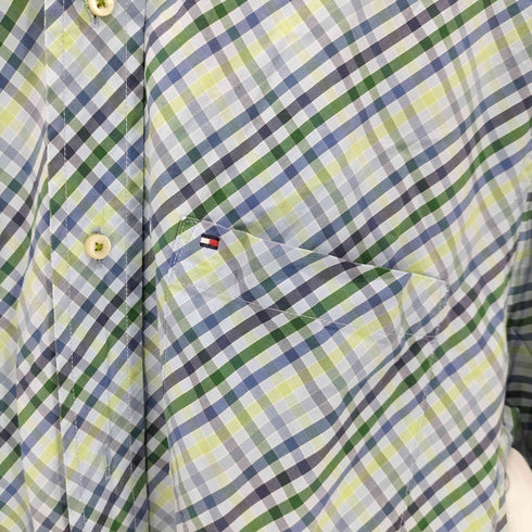 トミーヒルフィガー TOMMY HILFIGER 80S 2PLY FABRIC ボタンダウンチェックシャツ メンズ JPN:S