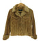 エディーバウアー Eddie Bauer 00S ピックレザー 切替 ショート ファー ジャケット Y2K レディース import:S