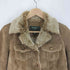 エディーバウアー Eddie Bauer 00S ピックレザー 切替 ショート ファー ジャケット Y2K レディース import:S
