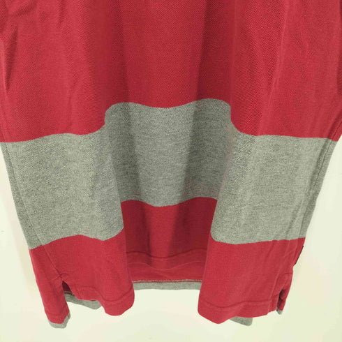 アルマーニジーンズ ARMANI JEANS バックプリント ボーダーポロシャツ メンズ import:M