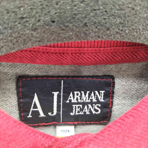 アルマーニジーンズ ARMANI JEANS バックプリント ボーダーポロシャツ メンズ import:M