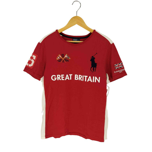 ポロバイラルフローレン Polo by RALPH LAUREN CUSTOM FIT ビッグポニー刺繍 GREAT BRITAN 2014 クルーネックTシャツ メンズ import:L