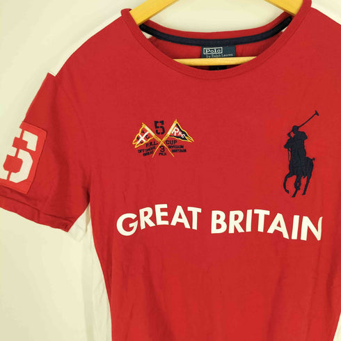 ポロバイラルフローレン Polo by RALPH LAUREN CUSTOM FIT ビッグポニー刺繍 GREAT BRITAN 2014 クルーネックTシャツ メンズ import:L