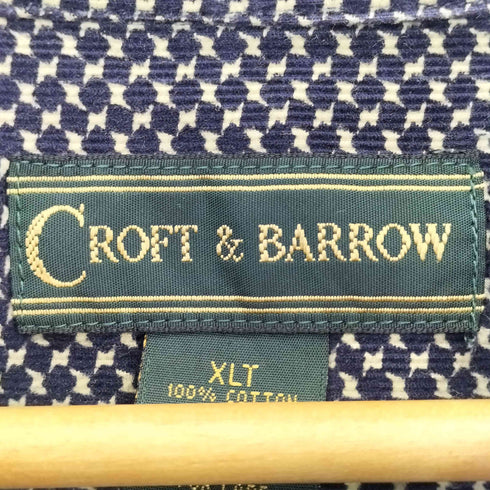 クラフトアンドバロー Croft&Barrow 90-00s 千鳥柄 ボタンダウン長袖シャツ メンズ XL
