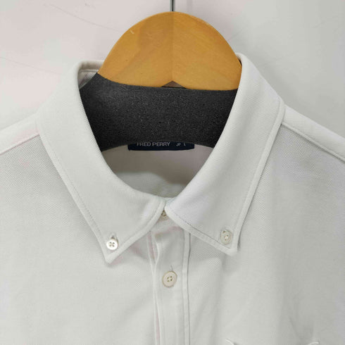 フレッドペリー FRED PERRY ピケ ボタンダウン 半袖シャツ 鹿の子 メンズ import:L