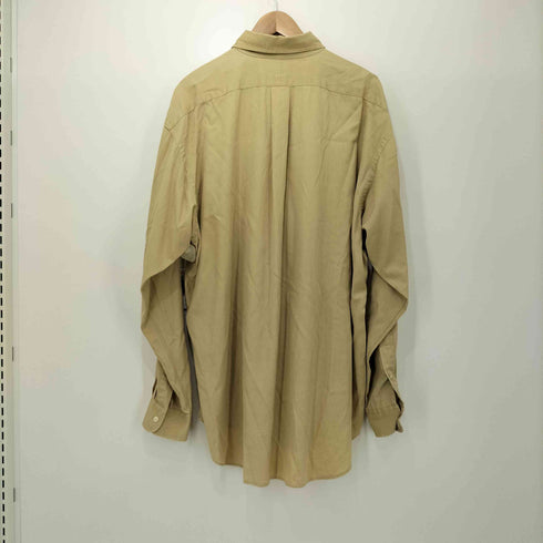ラルフローレン RALPH LAUREN 90S BLAKE ポニー刺繍 ヘリンボーン シルク コットン ボタンダウン L/S シャツ メンズ import:L