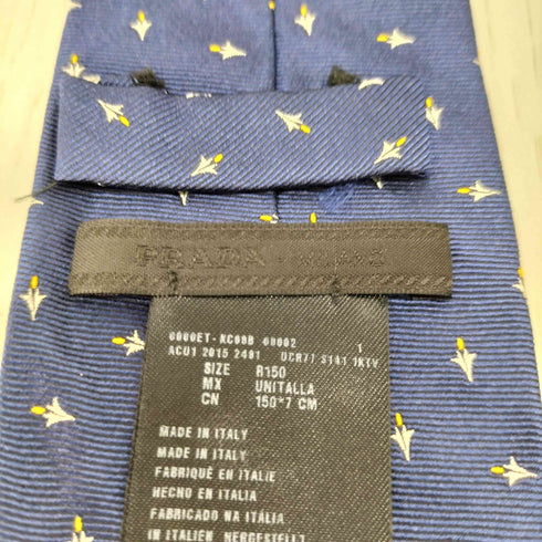 プラダ PRADA ロケット柄 シルク ネクタイ メンズ ONE SIZE