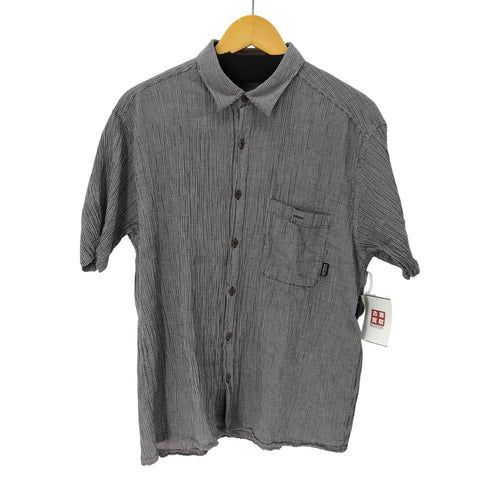 パタゴニア patagonia 97SS ポルトガル製 ACヤーンダイシャツ 千鳥格子 半袖シャツ メンズ import:M