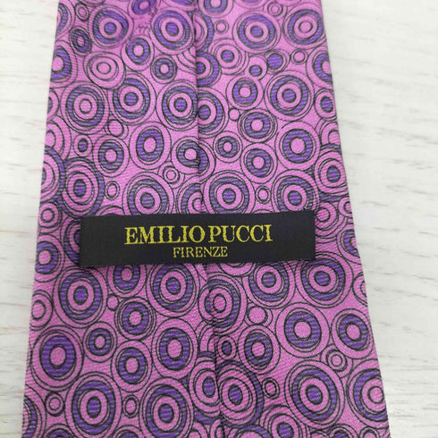 エミリオプッチ EMILIO PUCCI 総柄 シルク ネクタイ メンズ ONE SIZE