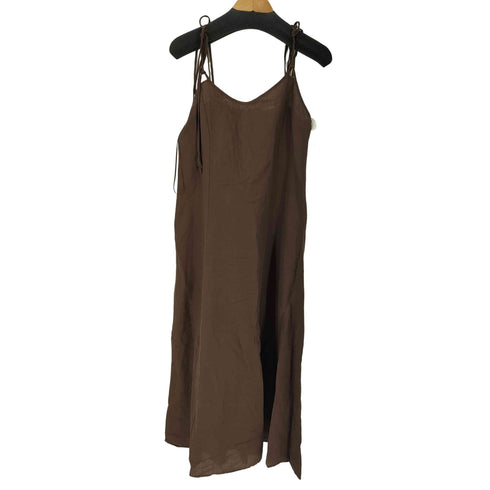 ザラ ZARA レーヨン リネン キャミ ワンピース レディース import:M