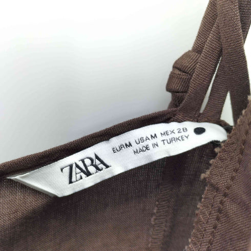 ザラ ZARA レーヨン リネン キャミ ワンピース レディース import:M