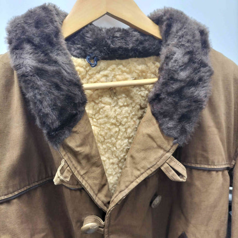 50-60S ダック地 ショールカラー カナディアン コート ジャケット 裏地ボア vintage メンズ