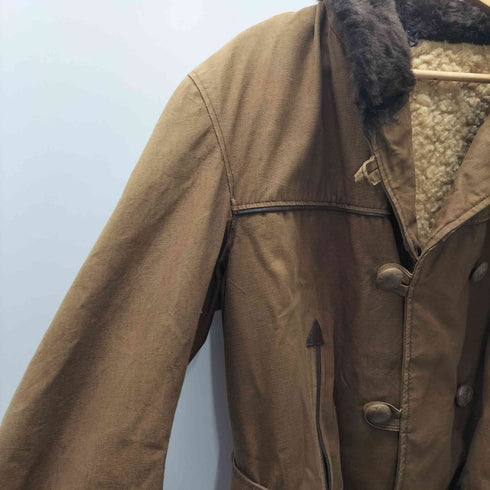 50-60S ダック地 ショールカラー カナディアン コート ジャケット 裏地ボア vintage メンズ